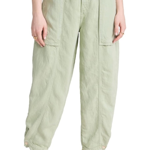 MOTHER Pants - MOTHER green parachute denim